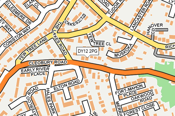 DY12 2PG map - OS OpenMap – Local (Ordnance Survey)