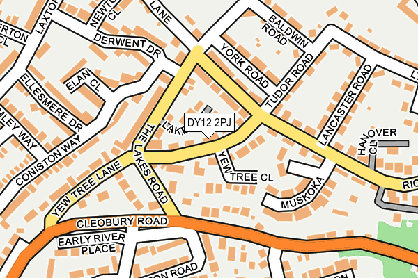 DY12 2PJ map - OS OpenMap – Local (Ordnance Survey)
