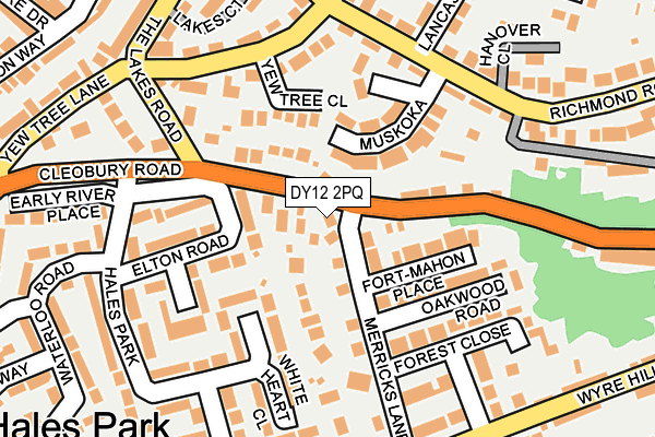 DY12 2PQ map - OS OpenMap – Local (Ordnance Survey)