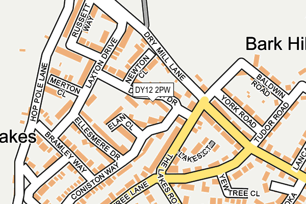 DY12 2PW map - OS OpenMap – Local (Ordnance Survey)