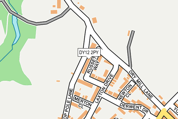 DY12 2PY map - OS OpenMap – Local (Ordnance Survey)