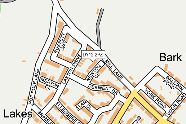 DY12 2PZ map - OS OpenMap – Local (Ordnance Survey)
