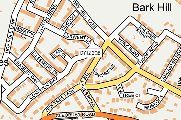 DY12 2QB map - OS OpenMap – Local (Ordnance Survey)