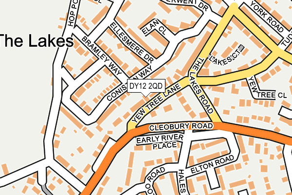 DY12 2QD map - OS OpenMap – Local (Ordnance Survey)