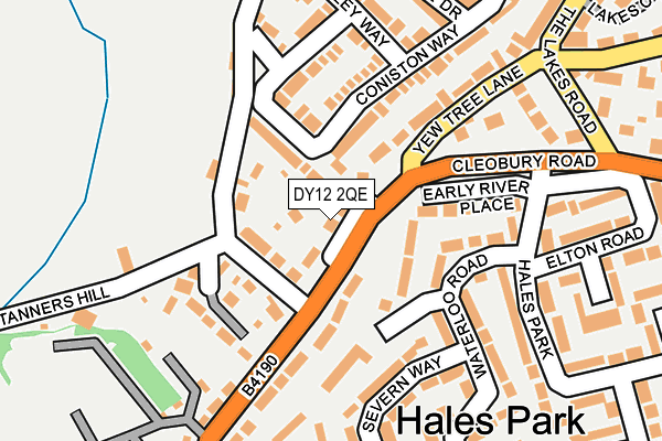 DY12 2QE map - OS OpenMap – Local (Ordnance Survey)