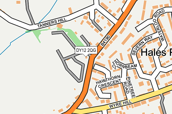 DY12 2QG map - OS OpenMap – Local (Ordnance Survey)