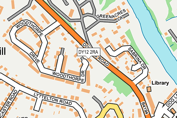 DY12 2RA map - OS OpenMap – Local (Ordnance Survey)