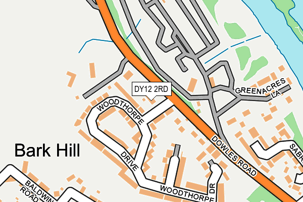 DY12 2RD map - OS OpenMap – Local (Ordnance Survey)