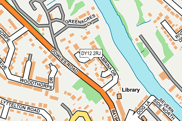 DY12 2RJ map - OS OpenMap – Local (Ordnance Survey)