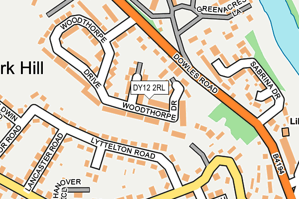 DY12 2RL map - OS OpenMap – Local (Ordnance Survey)
