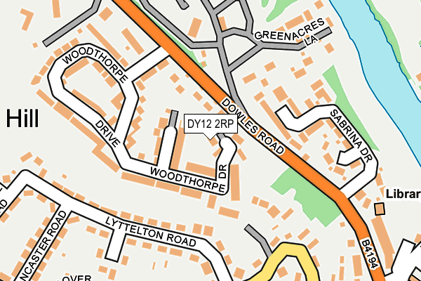 DY12 2RP map - OS OpenMap – Local (Ordnance Survey)