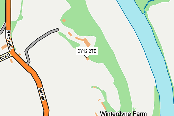 DY12 2TE map - OS OpenMap – Local (Ordnance Survey)