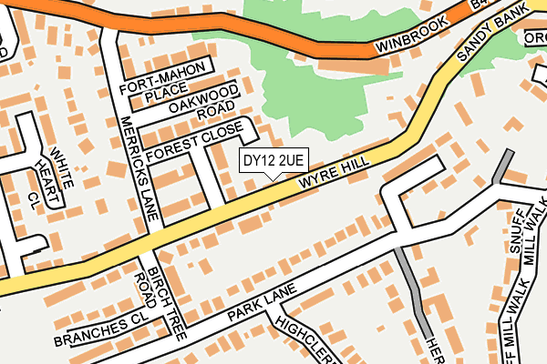 DY12 2UE map - OS OpenMap – Local (Ordnance Survey)