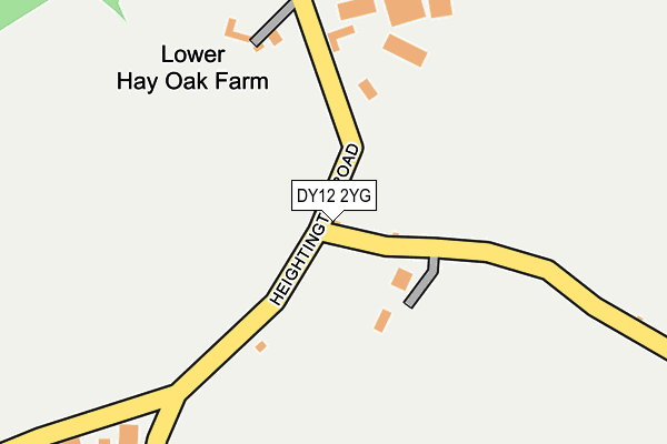 DY12 2YG map - OS OpenMap – Local (Ordnance Survey)