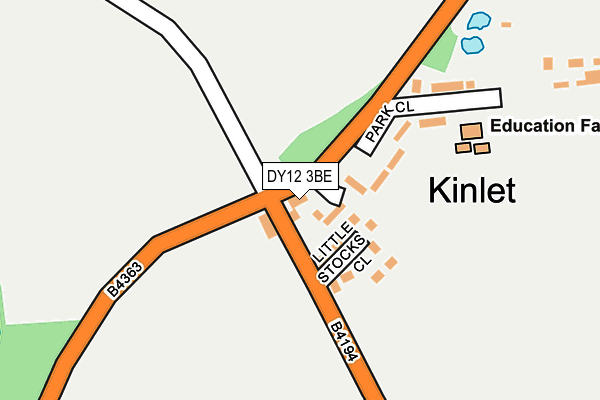 DY12 3BE map - OS OpenMap – Local (Ordnance Survey)