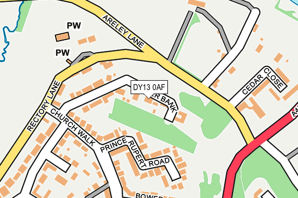 DY13 0AF map - OS OpenMap – Local (Ordnance Survey)