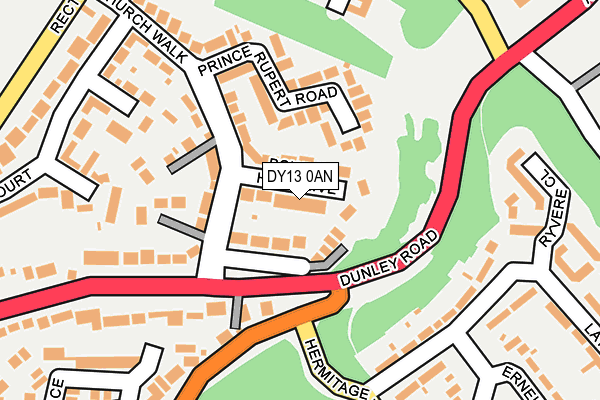 DY13 0AN map - OS OpenMap – Local (Ordnance Survey)
