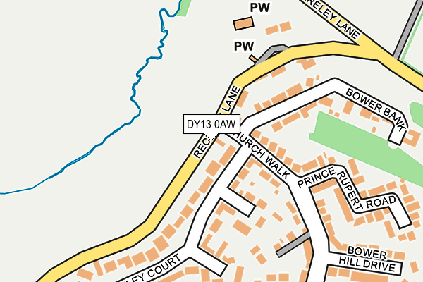 DY13 0AW map - OS OpenMap – Local (Ordnance Survey)