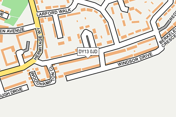 DY13 0JD map - OS OpenMap – Local (Ordnance Survey)