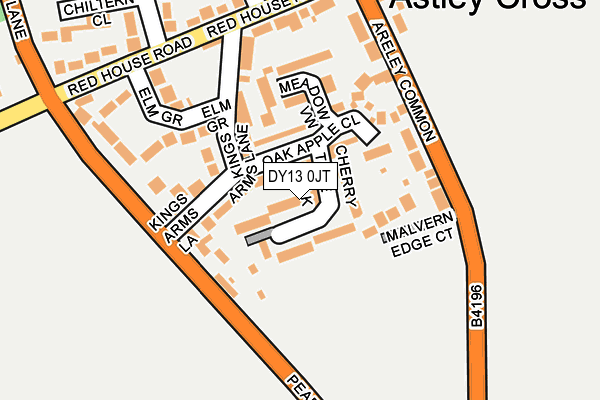 DY13 0JT map - OS OpenMap – Local (Ordnance Survey)