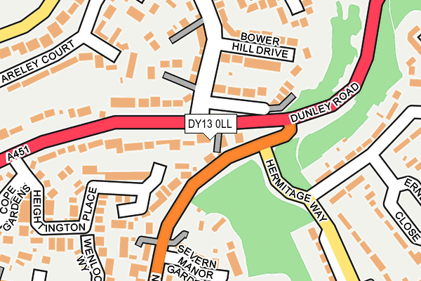 DY13 0LL map - OS OpenMap – Local (Ordnance Survey)