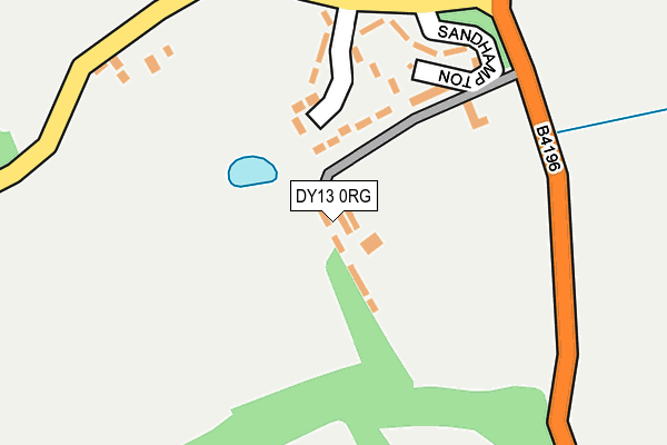 DY13 0RG map - OS OpenMap – Local (Ordnance Survey)