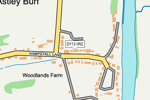 DY13 0RZ map - OS OpenMap – Local (Ordnance Survey)