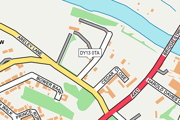 DY13 0TA map - OS OpenMap – Local (Ordnance Survey)