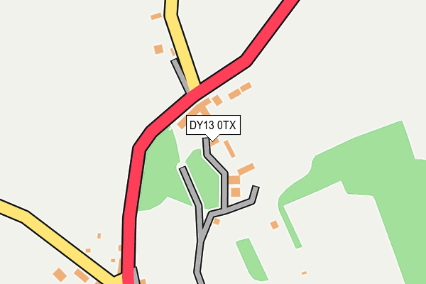 DY13 0TX map - OS OpenMap – Local (Ordnance Survey)