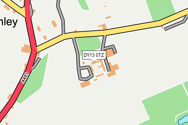 DY13 0TZ map - OS OpenMap – Local (Ordnance Survey)