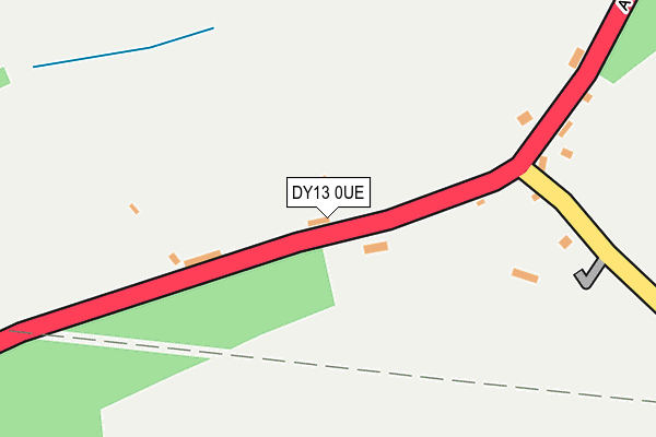 DY13 0UE map - OS OpenMap – Local (Ordnance Survey)