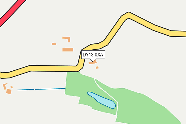 DY13 0XA map - OS OpenMap – Local (Ordnance Survey)