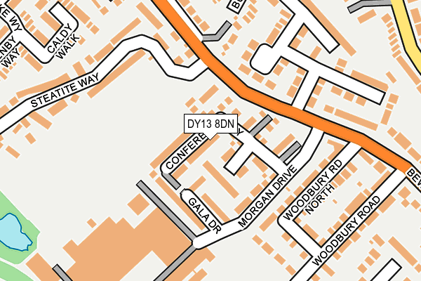 DY13 8DN map - OS OpenMap – Local (Ordnance Survey)