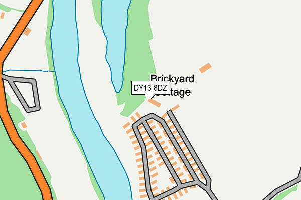 DY13 8DZ map - OS OpenMap – Local (Ordnance Survey)