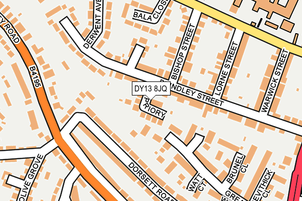 DY13 8JQ map - OS OpenMap – Local (Ordnance Survey)