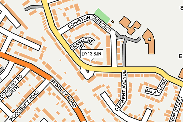 DY13 8JR map - OS OpenMap – Local (Ordnance Survey)