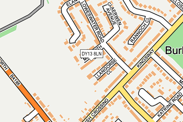 DY13 8LN map - OS OpenMap – Local (Ordnance Survey)