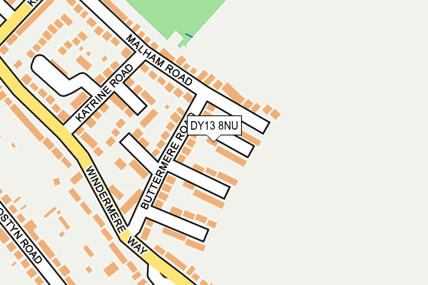 DY13 8NU map - OS OpenMap – Local (Ordnance Survey)