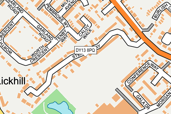 DY13 8PQ map - OS OpenMap – Local (Ordnance Survey)