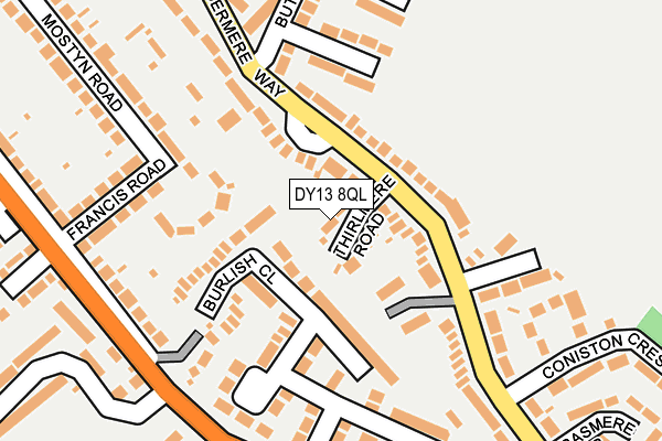 DY13 8QL map - OS OpenMap – Local (Ordnance Survey)