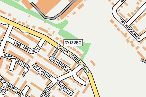 DY13 8RG map - OS OpenMap – Local (Ordnance Survey)