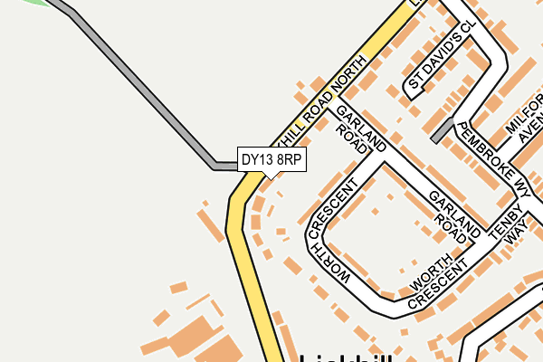 DY13 8RP map - OS OpenMap – Local (Ordnance Survey)