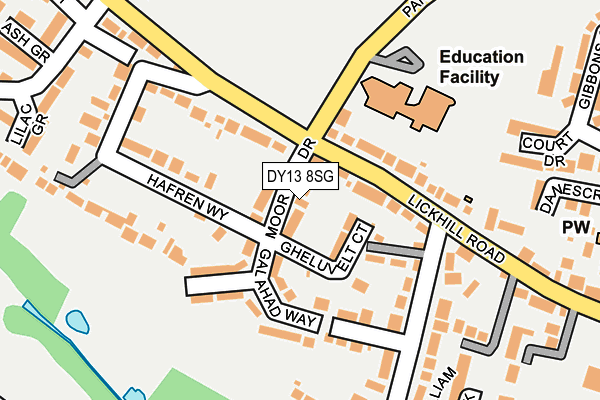 DY13 8SG map - OS OpenMap – Local (Ordnance Survey)