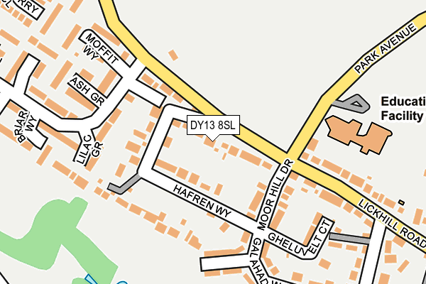 DY13 8SL map - OS OpenMap – Local (Ordnance Survey)