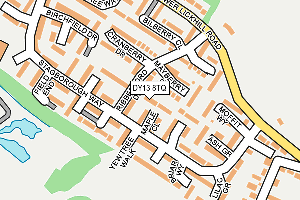 DY13 8TQ map - OS OpenMap – Local (Ordnance Survey)