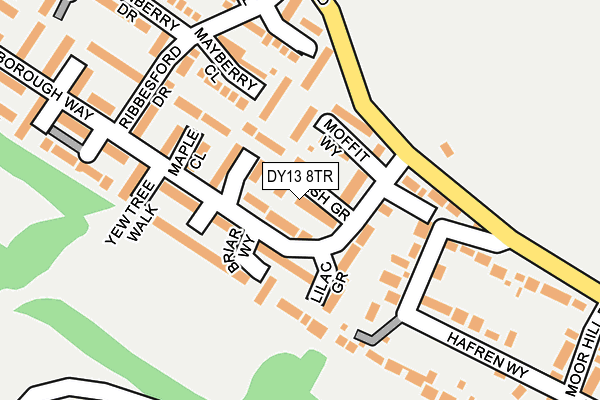 DY13 8TR map - OS OpenMap – Local (Ordnance Survey)