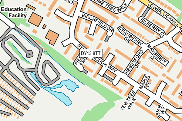 DY13 8TT map - OS OpenMap – Local (Ordnance Survey)