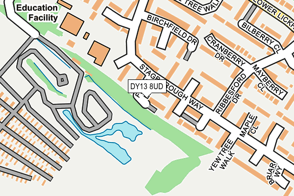 DY13 8UD map - OS OpenMap – Local (Ordnance Survey)