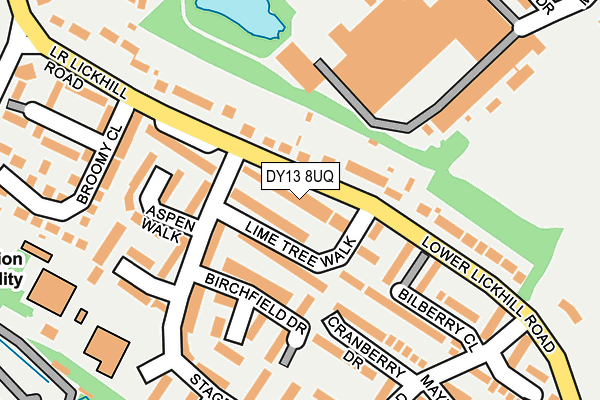 DY13 8UQ map - OS OpenMap – Local (Ordnance Survey)