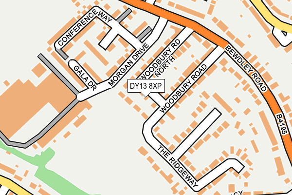 DY13 8XP map - OS OpenMap – Local (Ordnance Survey)